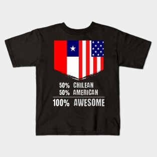 50% Chilean 50% American 100% Awesome Immigrant Kids T-Shirt